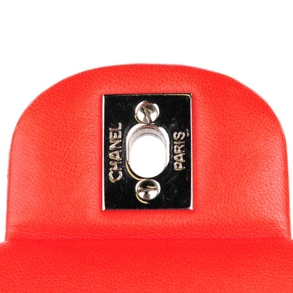 Chanel Lambskin Perforated Medium Double Flap Red 9 of 15