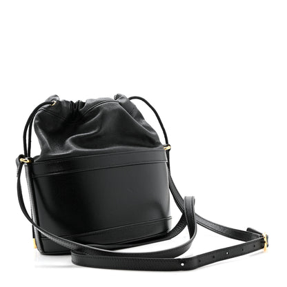 Gucci Azalea Sakai Calfskin Horsebit 1955 Drawstring Bucket Bag Black 3 of 12