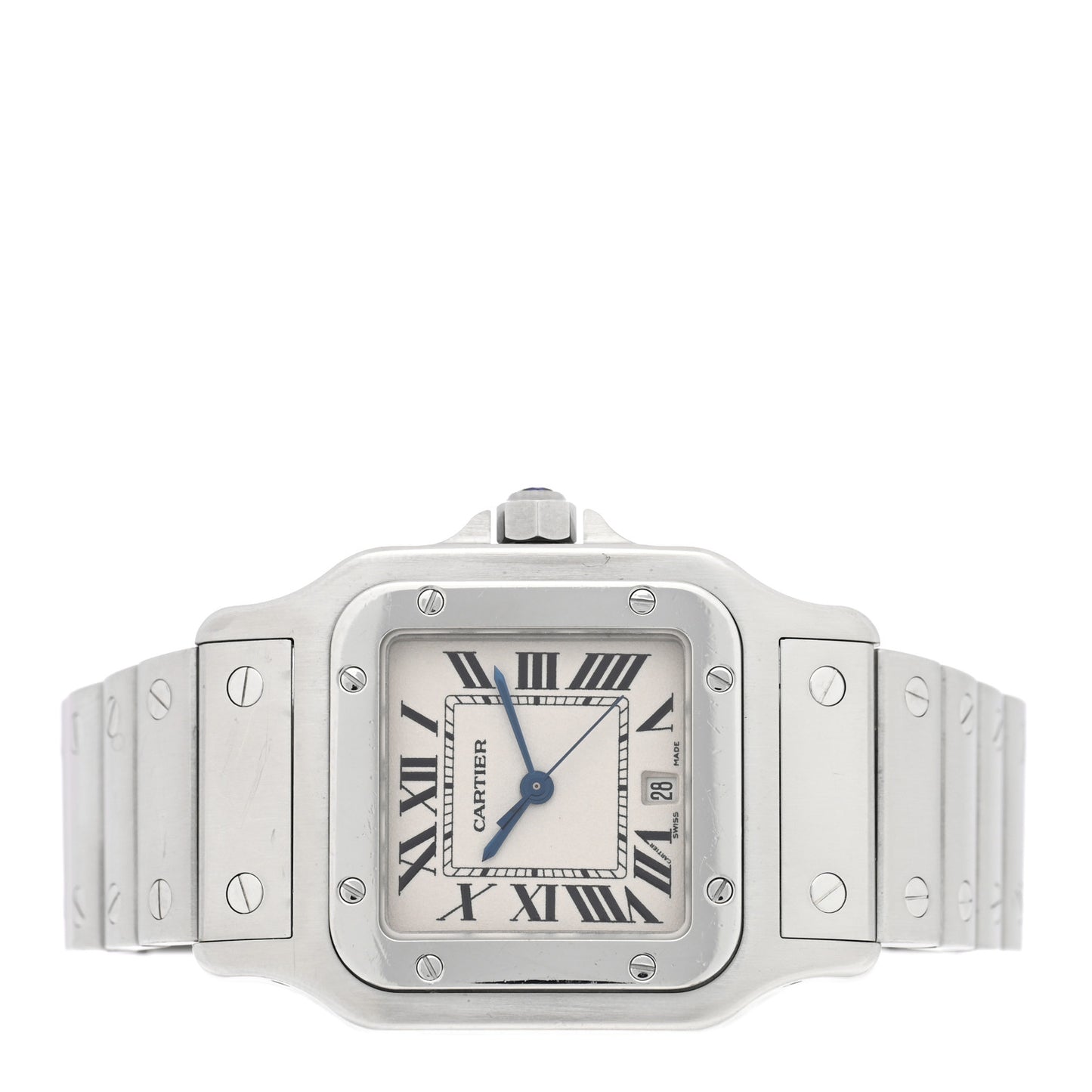 Stainless Steel 29mm Santos De Cartier Galbee Quartz Watch
