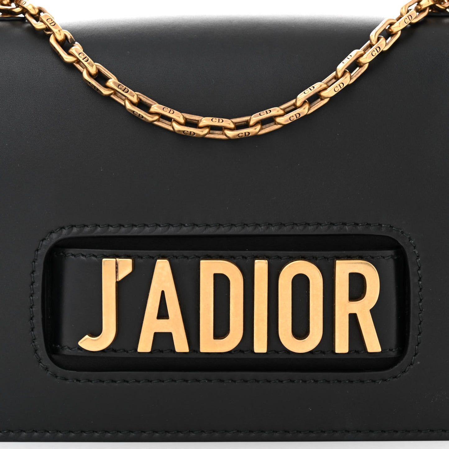 Calfskin J'Adior Chain Flap Bag Black