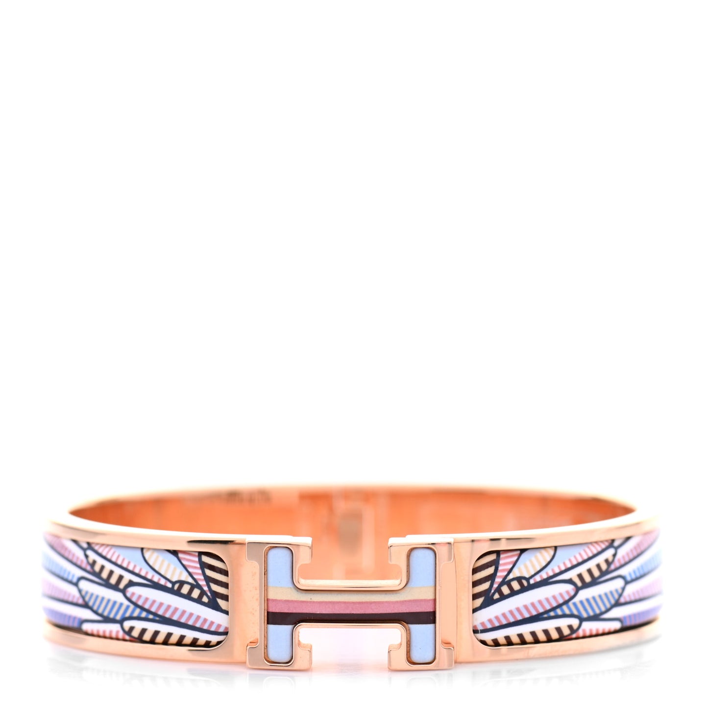 Enamel Narrow Pegase Pop Clic Clac H Bracelet PM Album De Soie Bis
