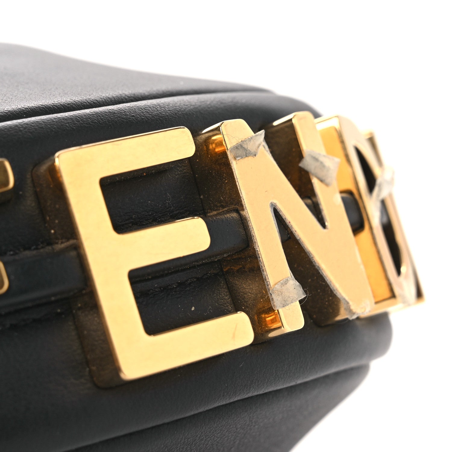 Fendi Vitello Grace Matte Nano Fendigraphy Hobo Charm Black