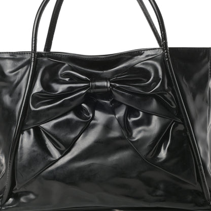 Valentino Garavani Patent Lacca Bow Tote Black 7 of 15