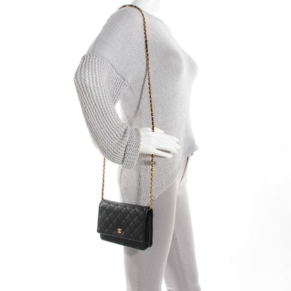 Chanel Caviar Quilted Wallet On Chain WOC Black 2 of 9