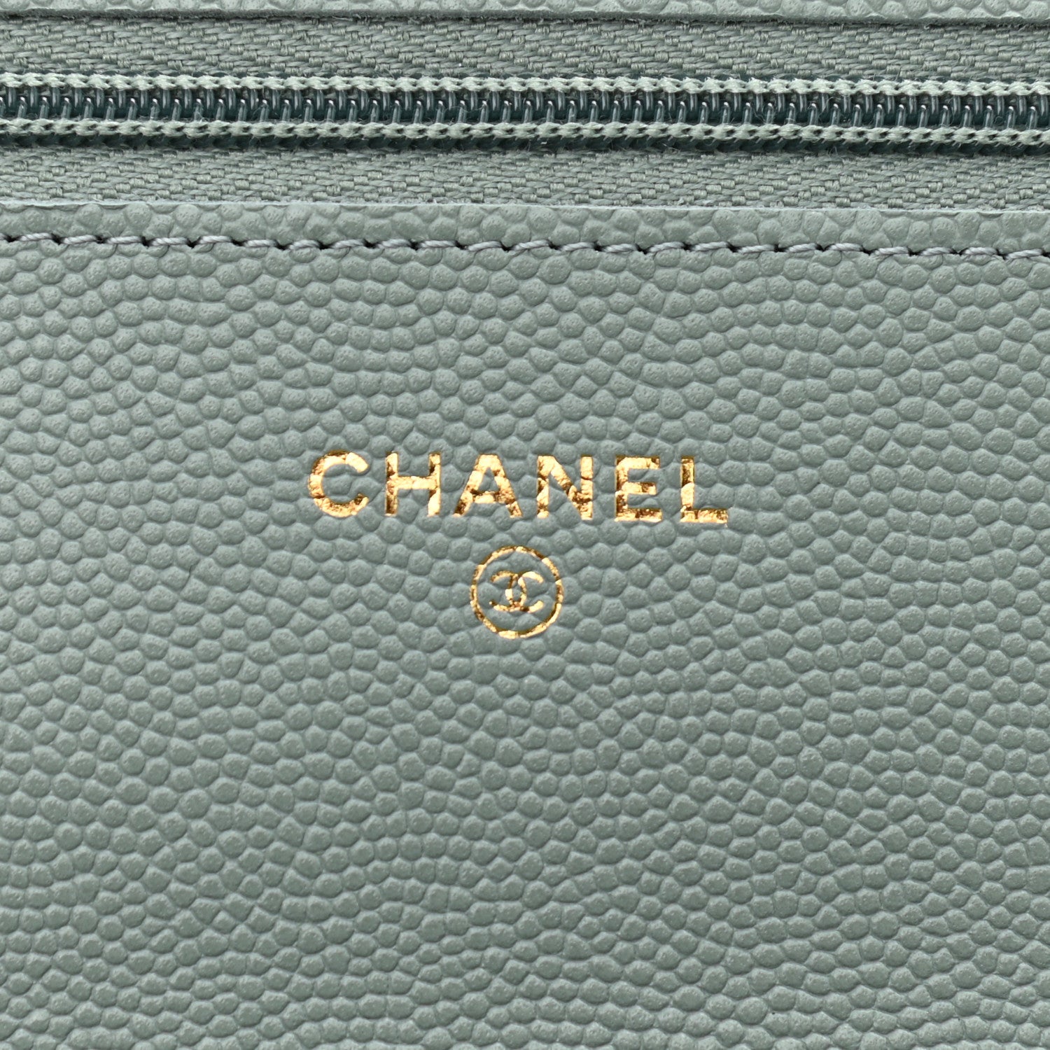 Chanel Caviar Quilted Wallet On Chain WOC Light Gray 5 of 11