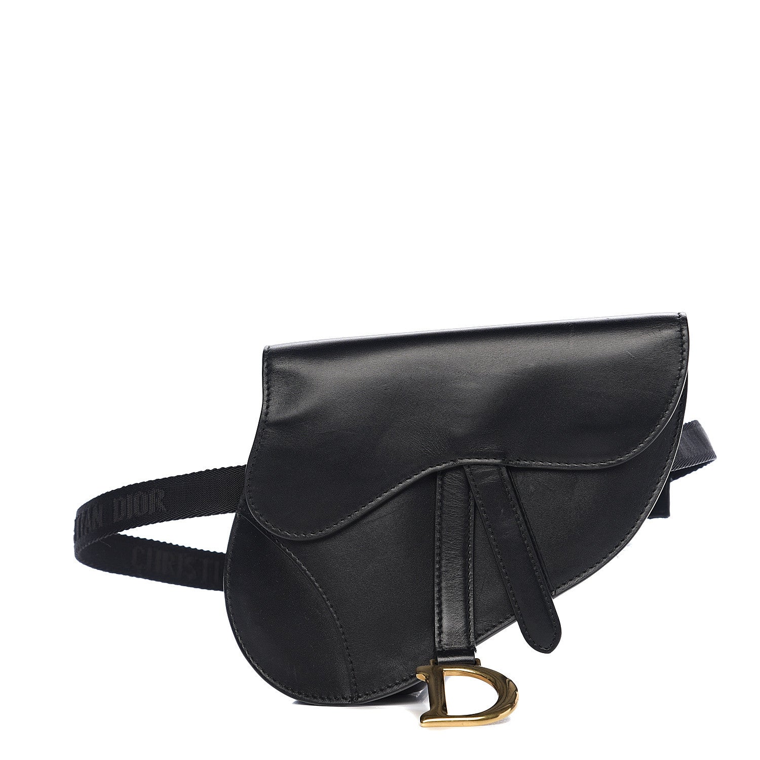 Christian Dior Calfskin Saddle Belt Bag Black 1 of 9