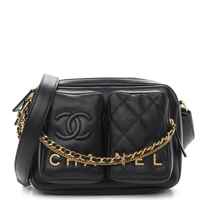 Chanel Calfskin Quilted Small Camera Case Black 1 of 9