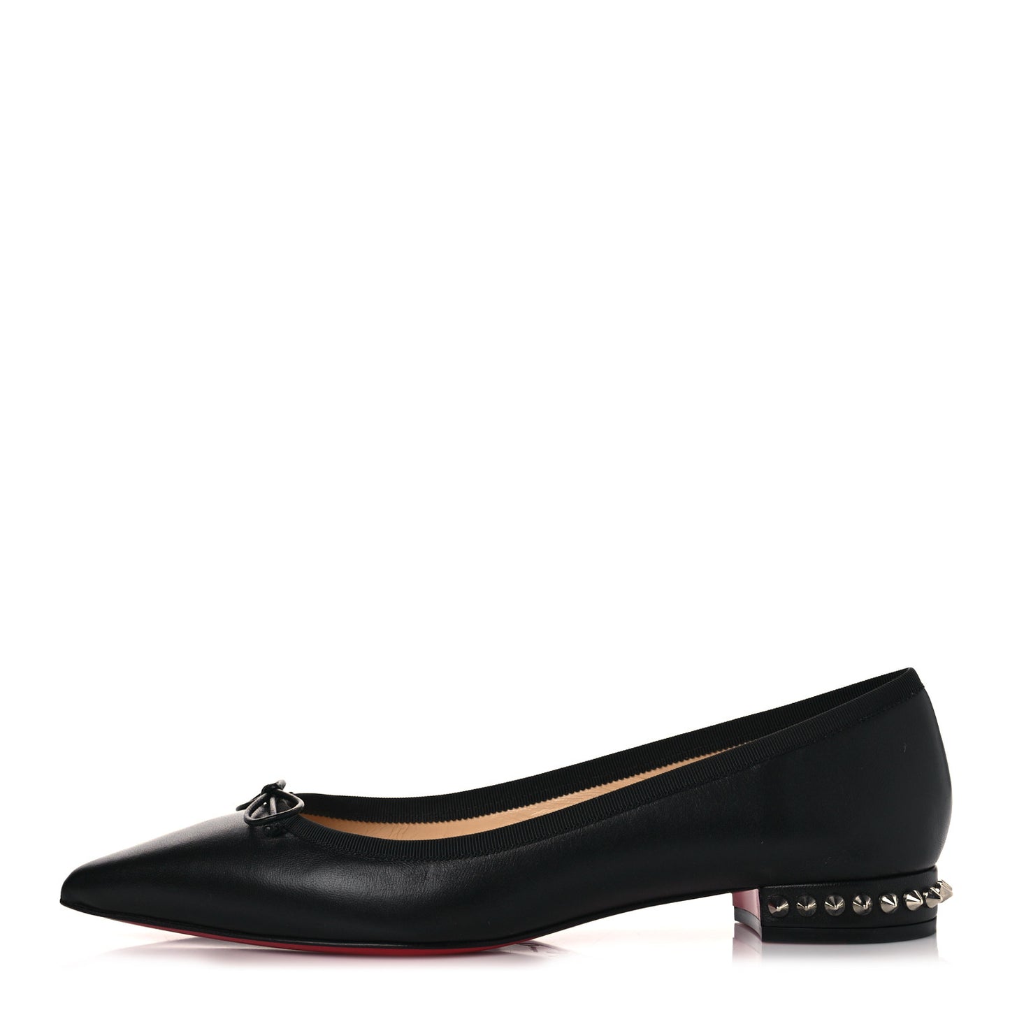 Nappa Spiked Hall Flats 38.5 Black