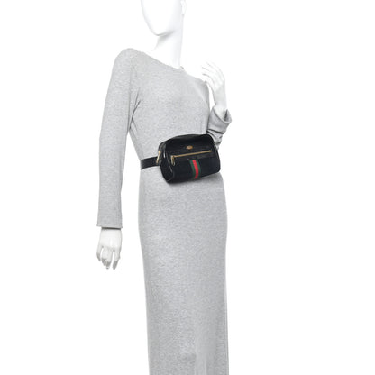Gucci Suede Small Ophidia Belt Bag 85 34 Black 2 of 10