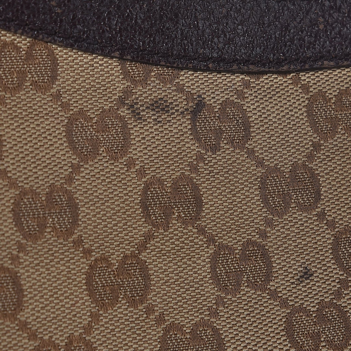 Monogram Web Medium Half Moon Hobo Dark Brown