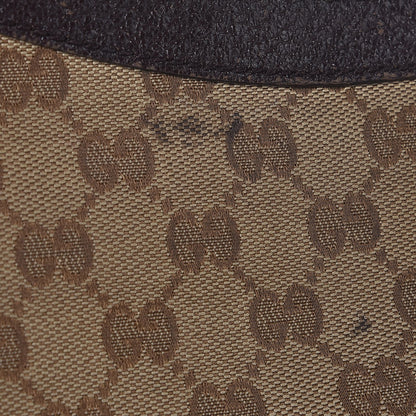 Gucci Monogram Web Medium Half Moon Hobo Dark Brown 8 of 11