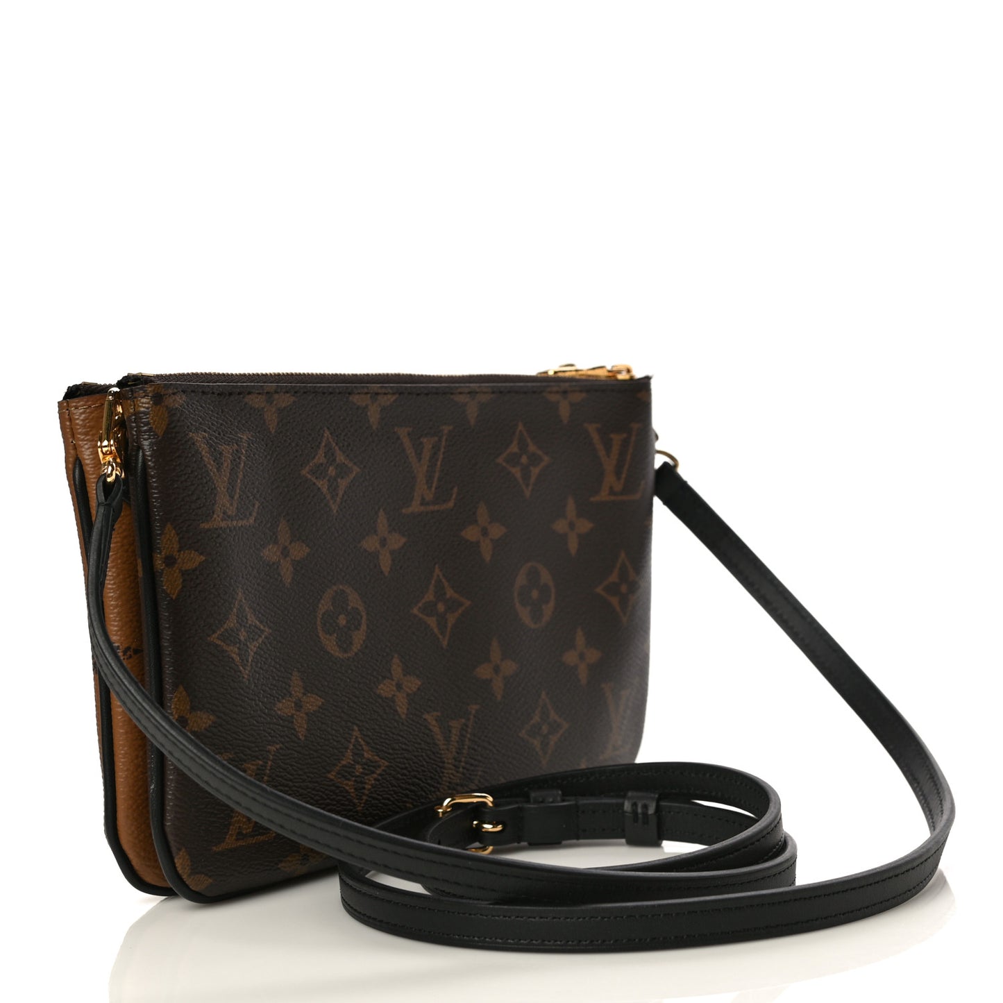 Reverse Monogram Giant Double Zip Pochette