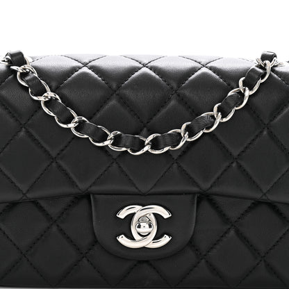 Chanel Lambskin Quilted Mini Rectangular Flap Black 8 of 10
