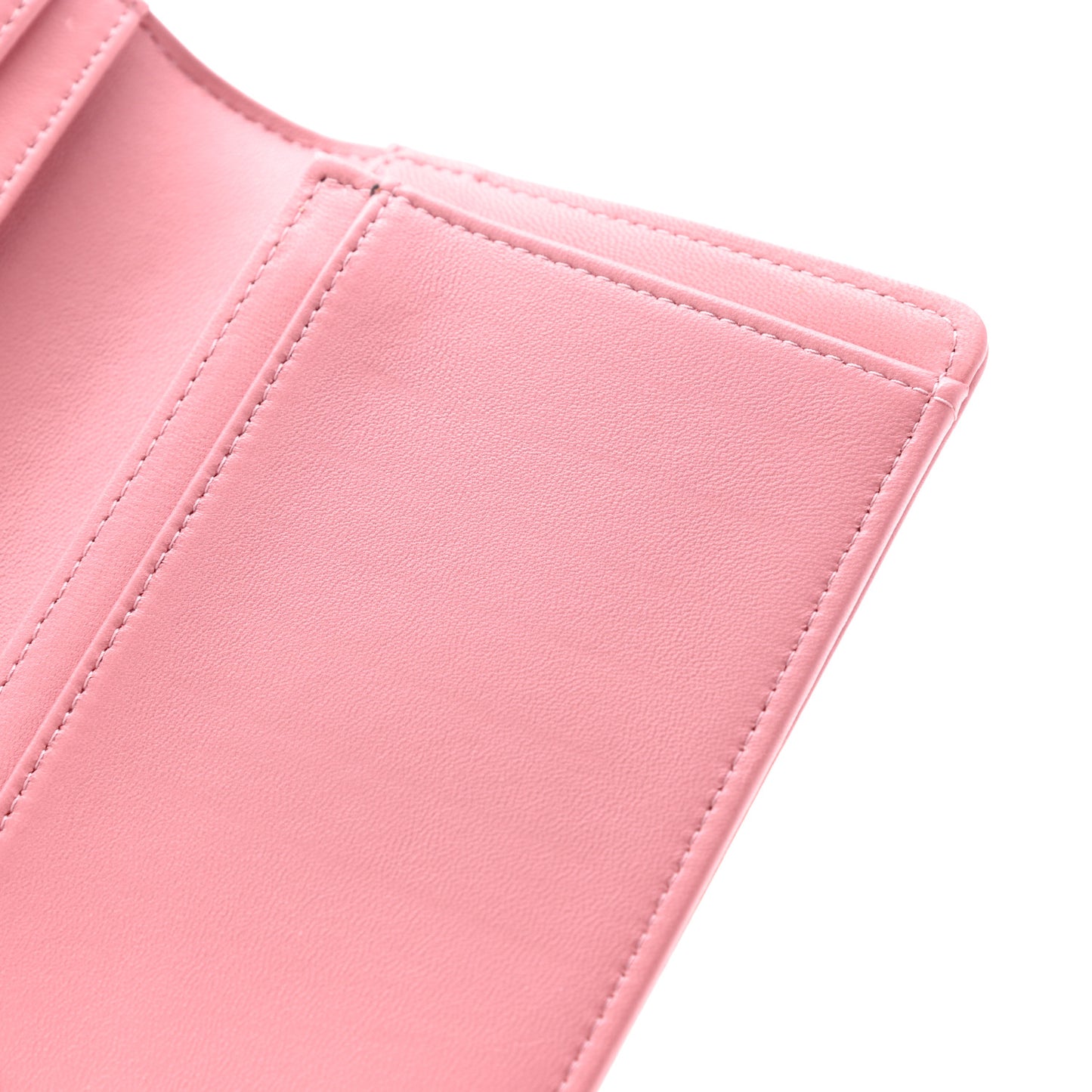 Lambskin Quilted Boy Yen Wallet Pink
