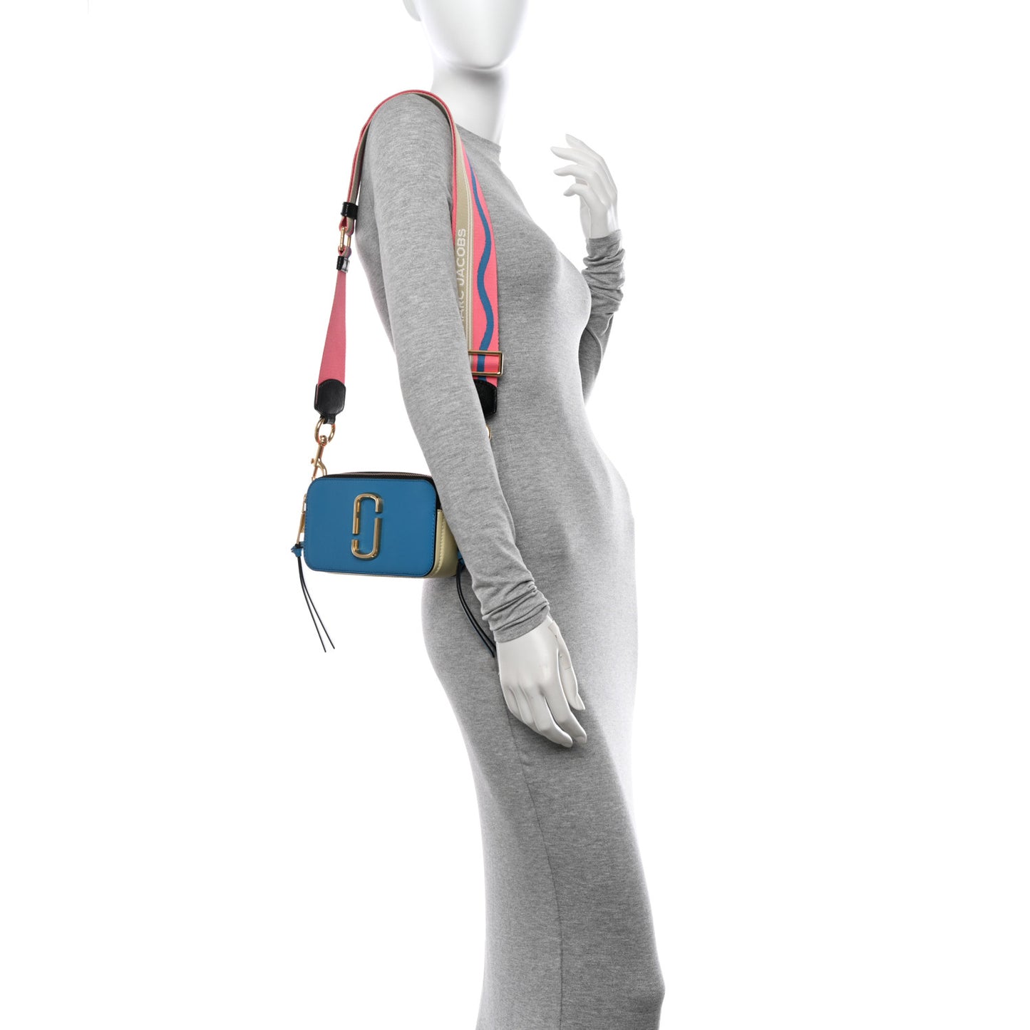 Saffiano Large The Sure Shot Camera Bag Blue Multicolor