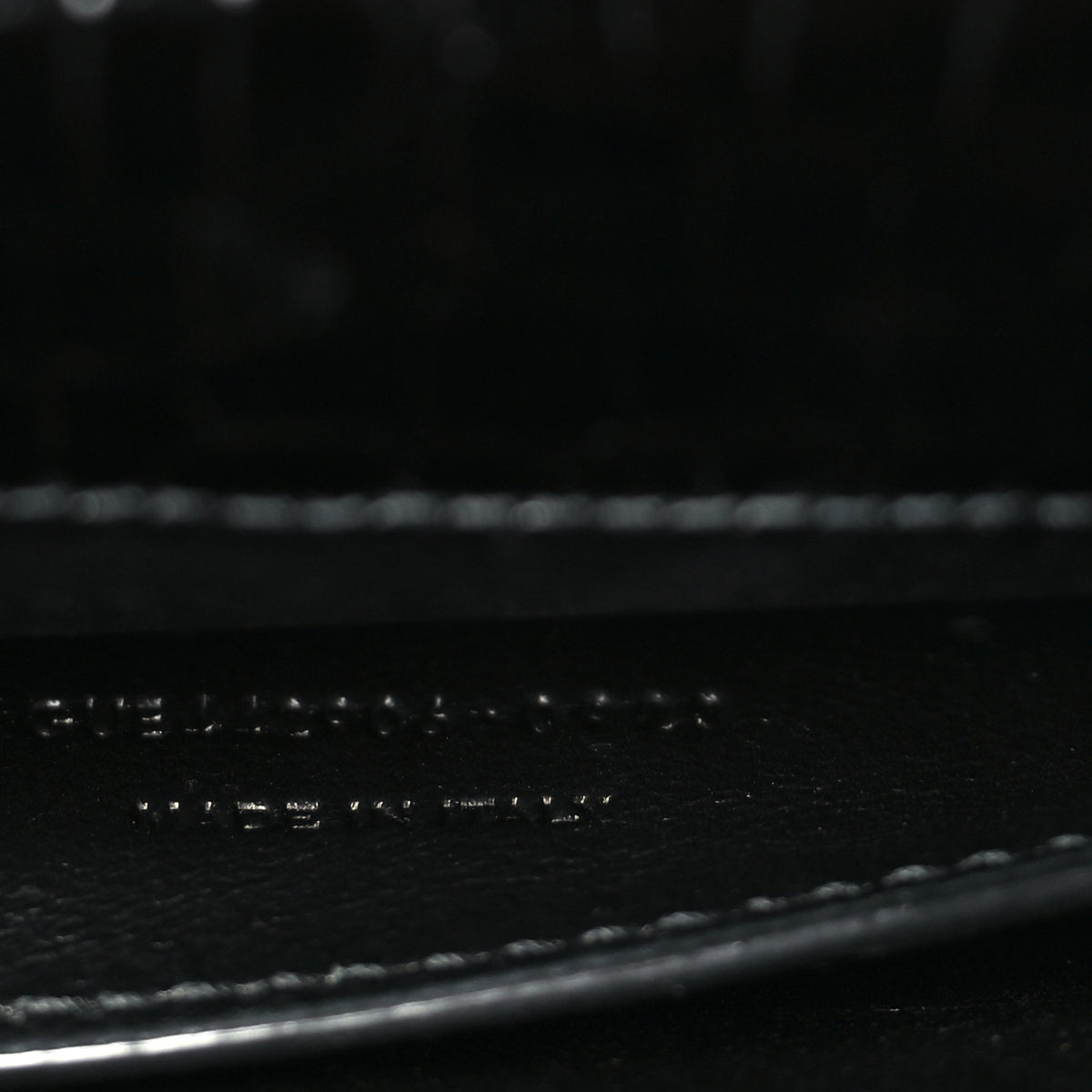 Calfskin Crocodile Embossed Medium Monogram Sunset Black