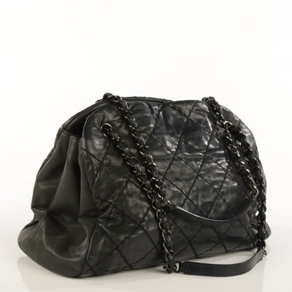 Chanel Iridescent Calfskin Large Just Mademoiselle Dark Grey 3 of 7