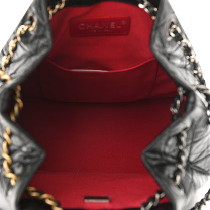 Chanel Aged Calfskin Quilted Small Gabrielle Backpack Black 6 of 12