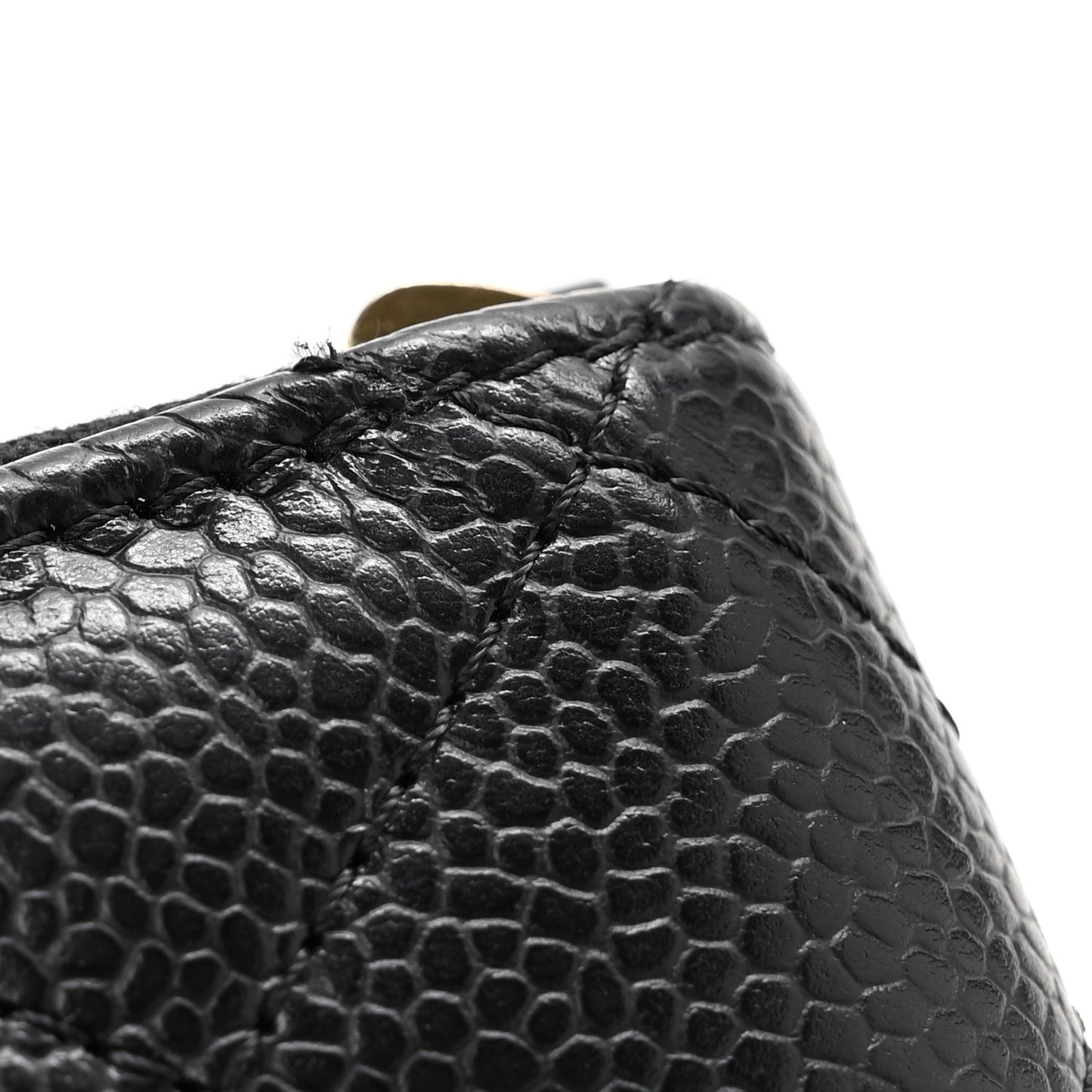 Caviar Quilted Zip Coin Purse Black