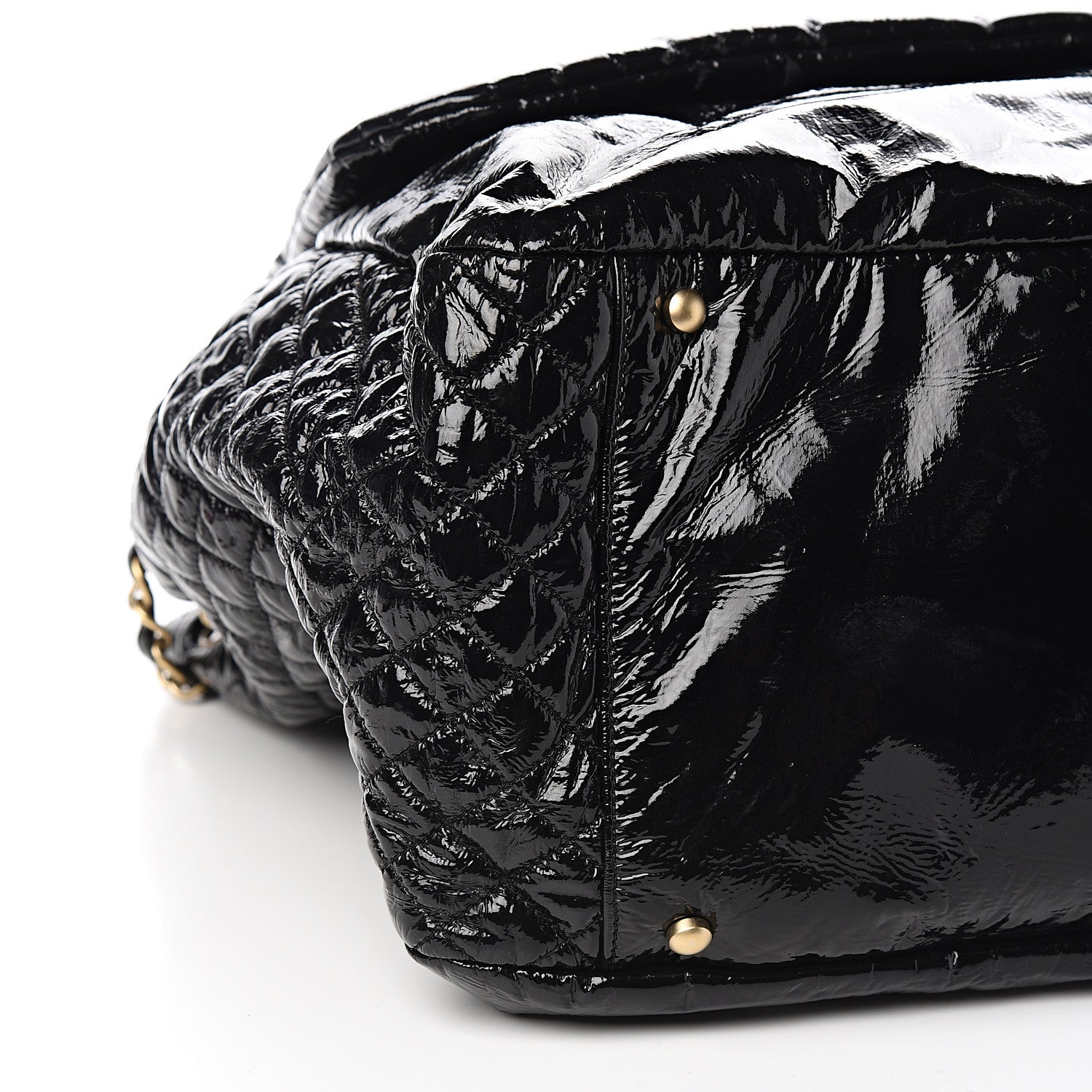 Chanel Vinyl XL Rock and Chain Flap Black 7 of 9