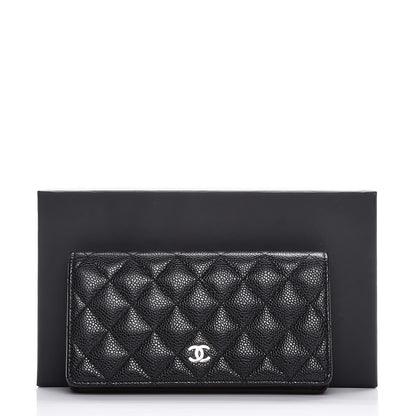 Chanel Caviar Quilted Yen Wallet Black 9 of 9