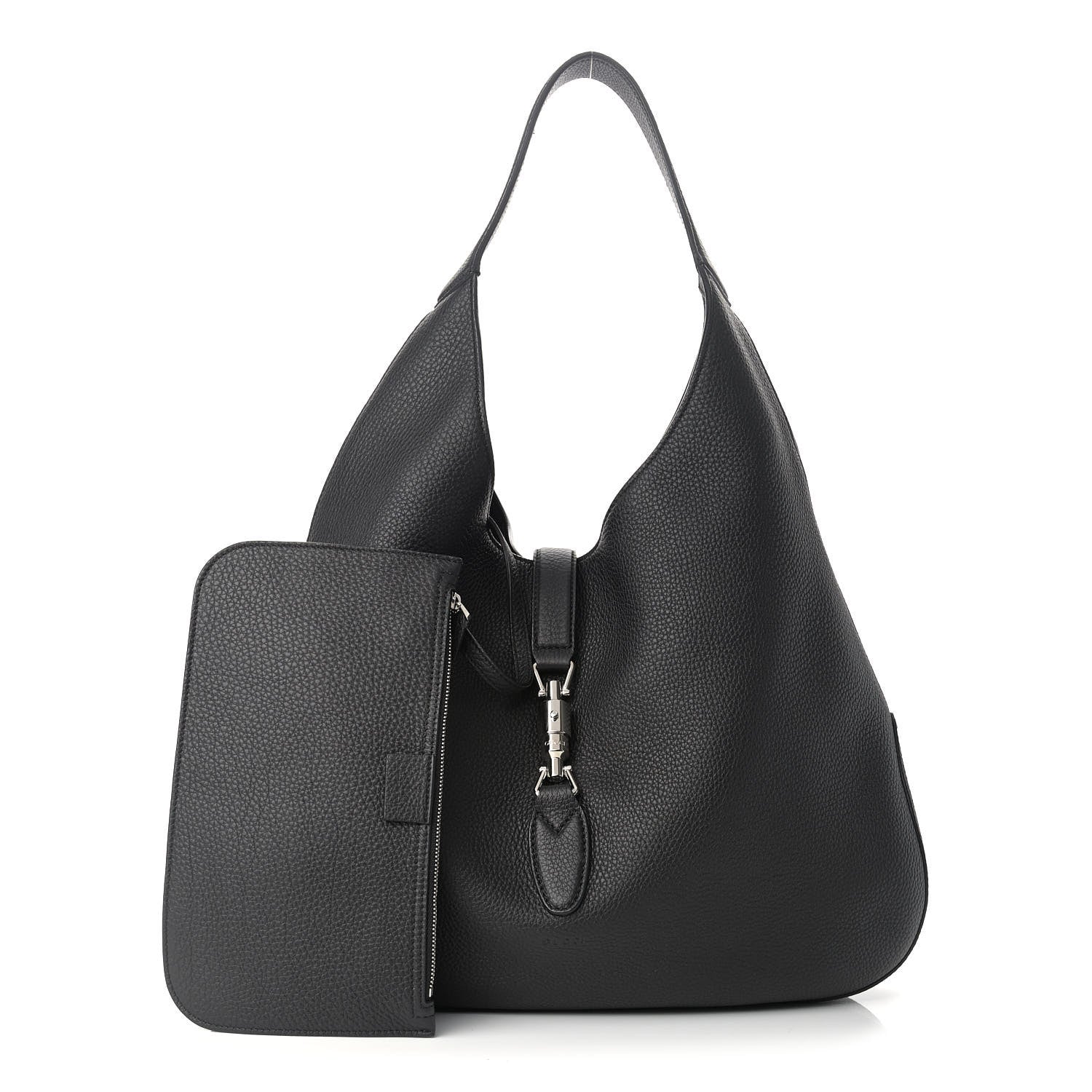 Gucci Soft Grained Calfskin Large Jackie Hobo Black 1 of 10