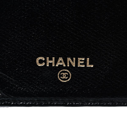 Chanel Grained Calfskin CC Button Yen Wallet Black 7 of 11