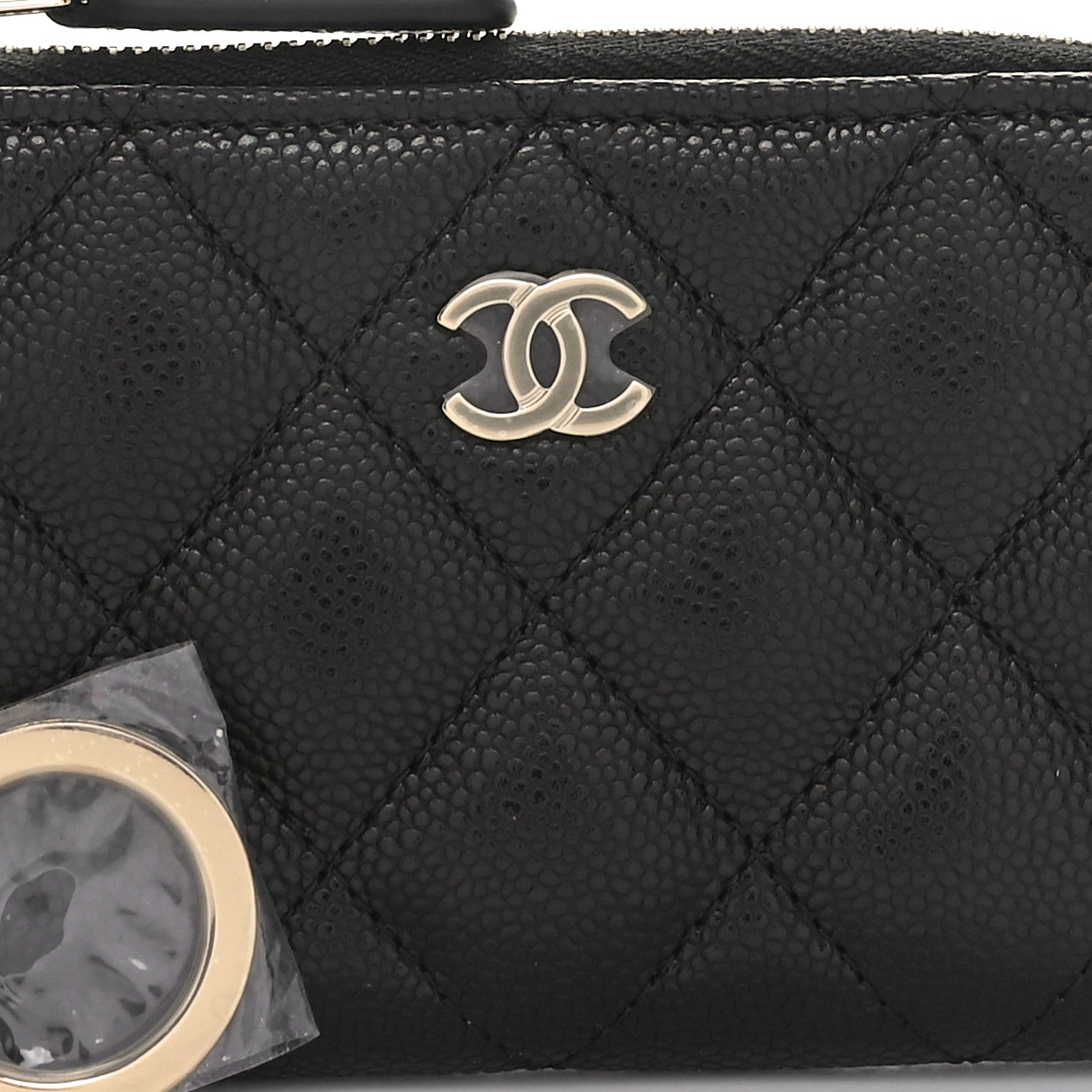 Chanel Caviar Quilted Zipped Key Holder Case Black 8 of 9