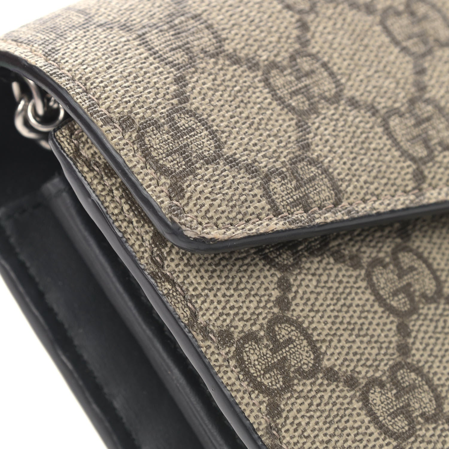 Gucci GG Supreme Monogram Mini Dionysus Chain Wallet Beige Black 6 of 6