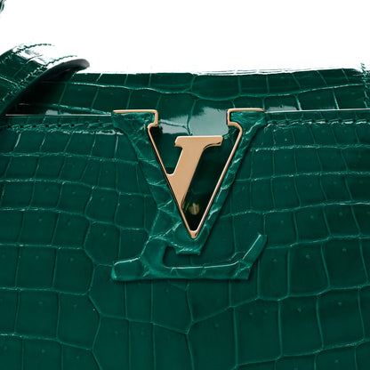 Louis Vuitton Crocodile Capucines Mini Emeraude 7 of 12