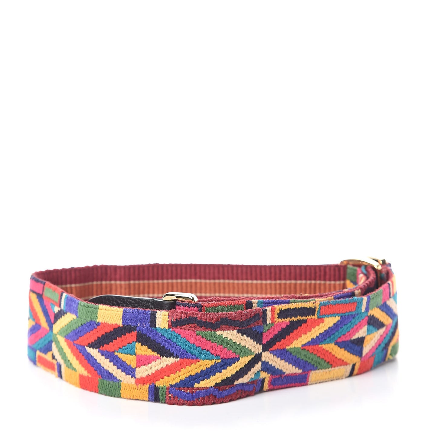 Canvas Native Couture 1975 Embroidered Rockstud Guitar Strap Multicolor