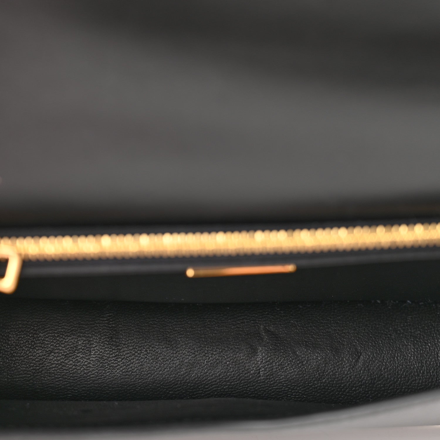 Prada Saffiano Lux Metal Triangle Logo Mini Envelope Chain Shoulder Bag Black 5 of 8
