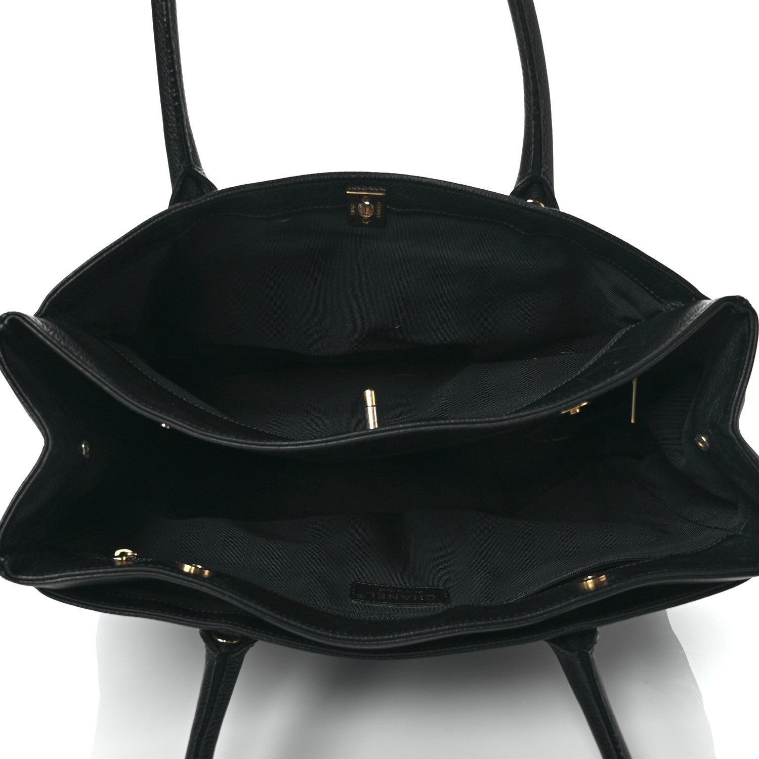 Chanel Calfskin Cerf Executive Shopper Tote Black 4 of 9