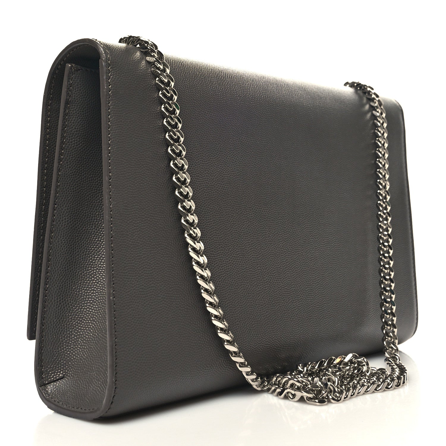 Saint Laurent Grain De Poudre Large Classic Monogram Kate Satchel Earth 3 of 11