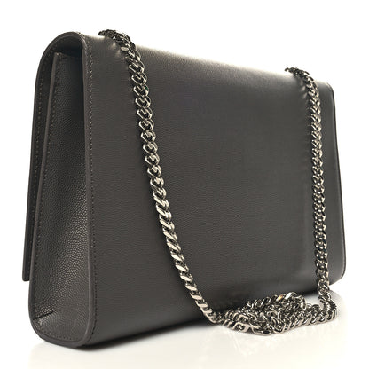 Saint Laurent Grain De Poudre Large Classic Monogram Kate Satchel Earth 3 of 11