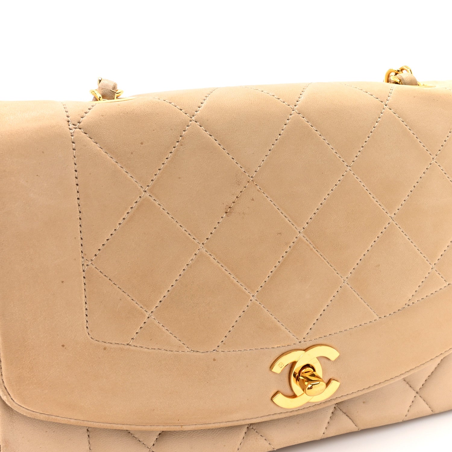 Chanel Lambskin Quilted Small Single Flap Beige 14 of 19