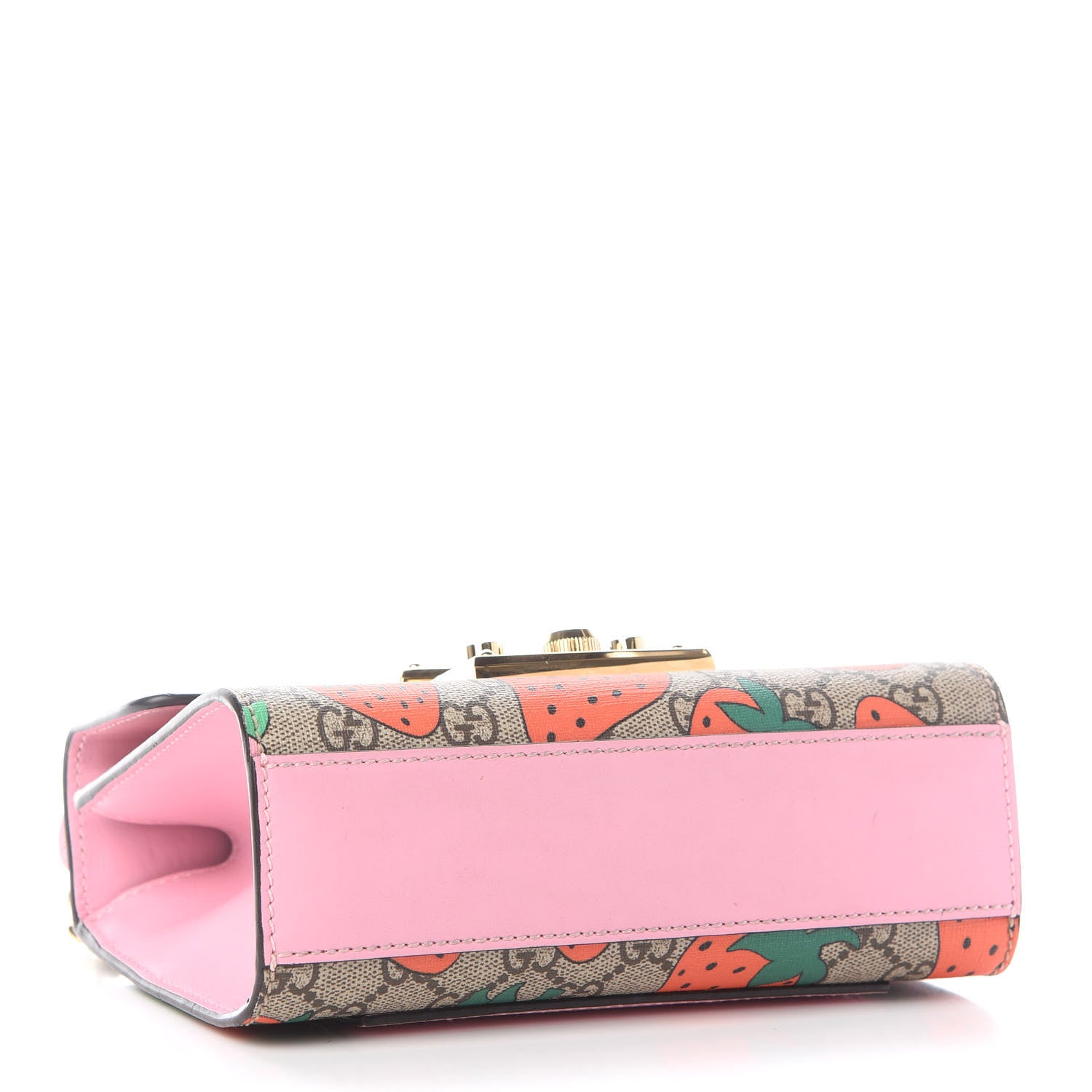 Gucci GG Supreme Monogram Strawberry Small Padlock Shoulder Bag 4 of 8