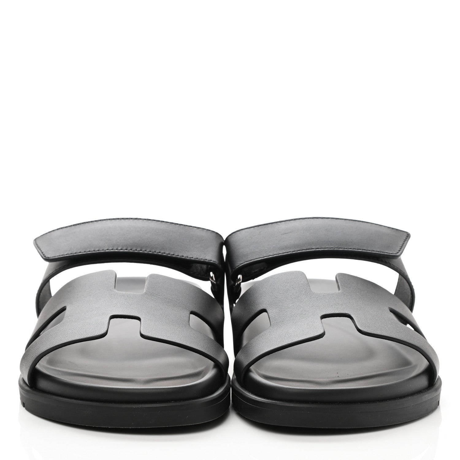 Hermes Calfskin Womens Chypre Sandals 38 Black 2 of 9