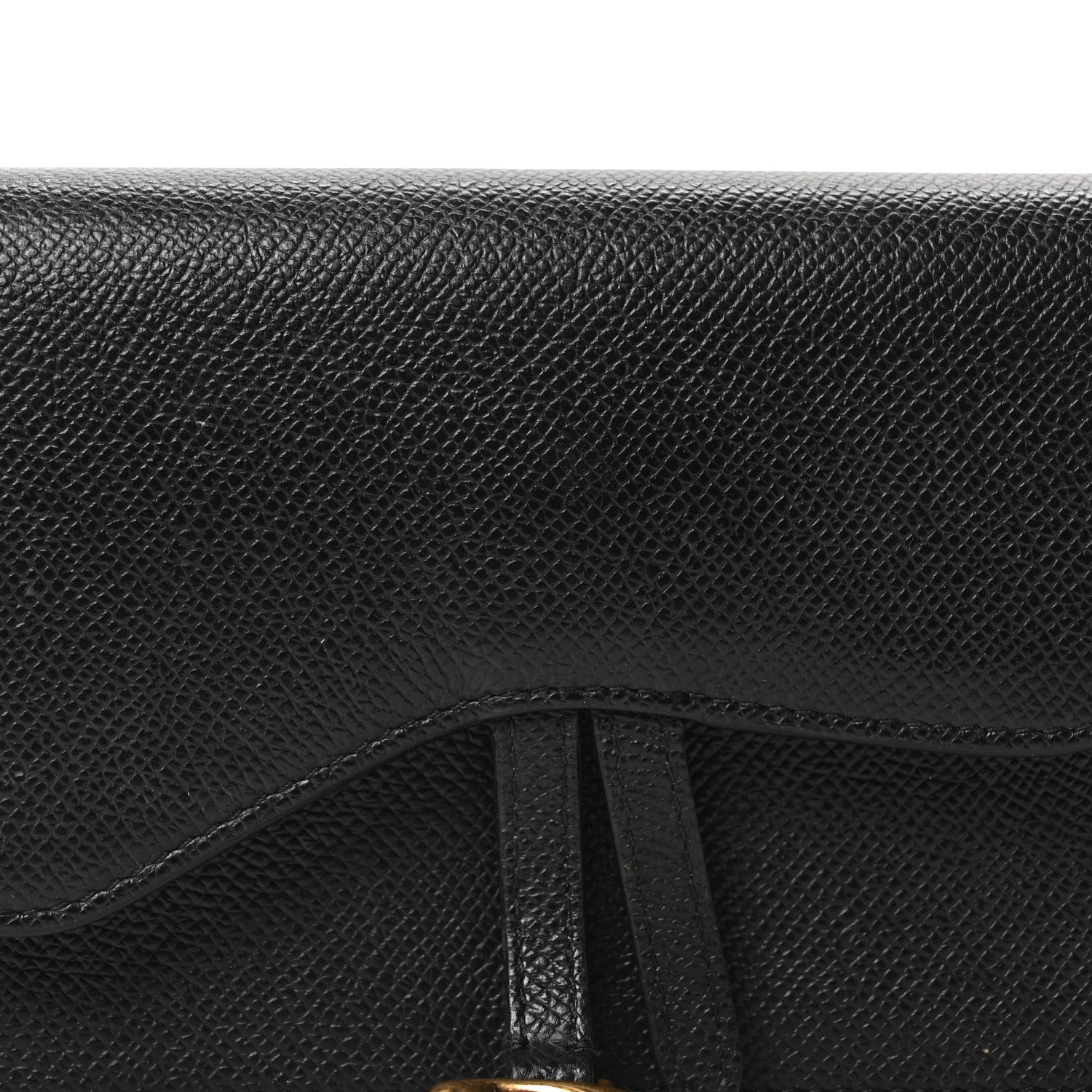 Christian Dior Grained Calfskin Saddle Belt Bag Black 8 of 10