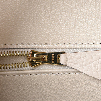 Hermes Taurillon Clemence Birkin 30 Craie 18 of 38