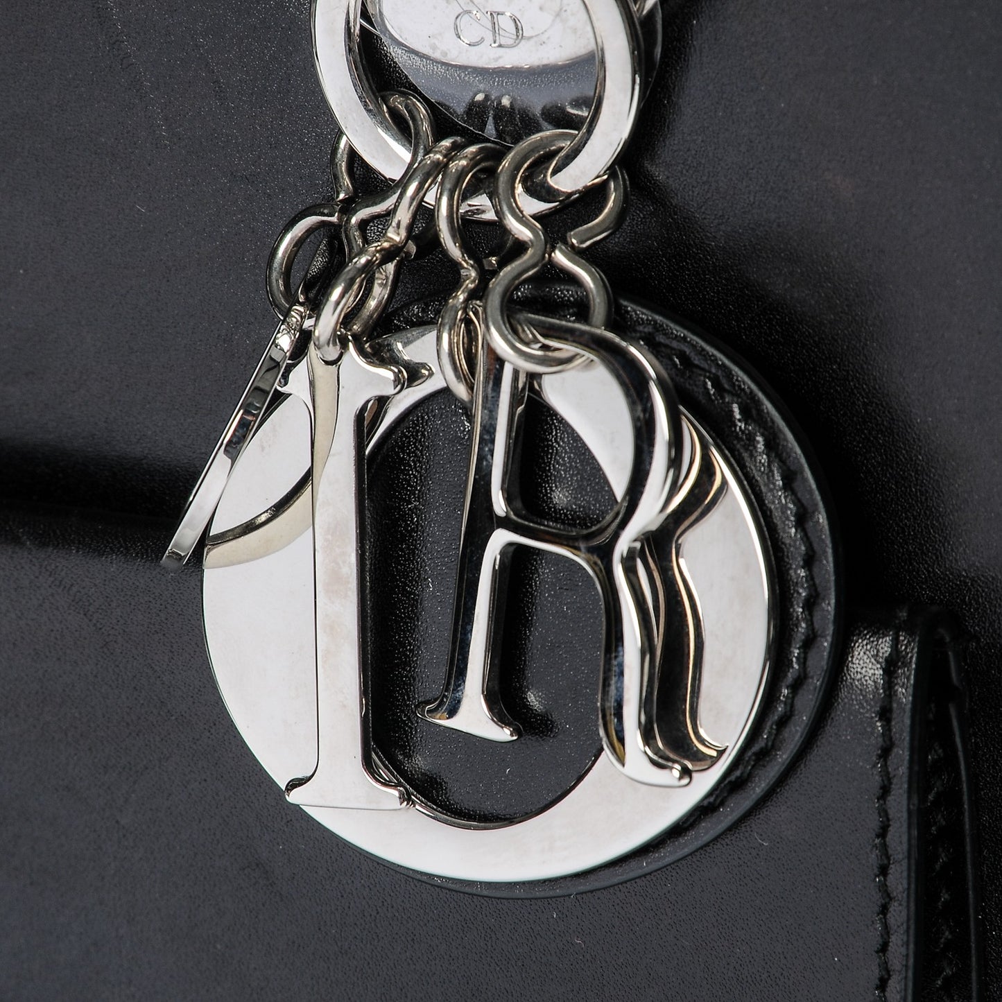 Calfskin Large Lady Dior Pockets Black