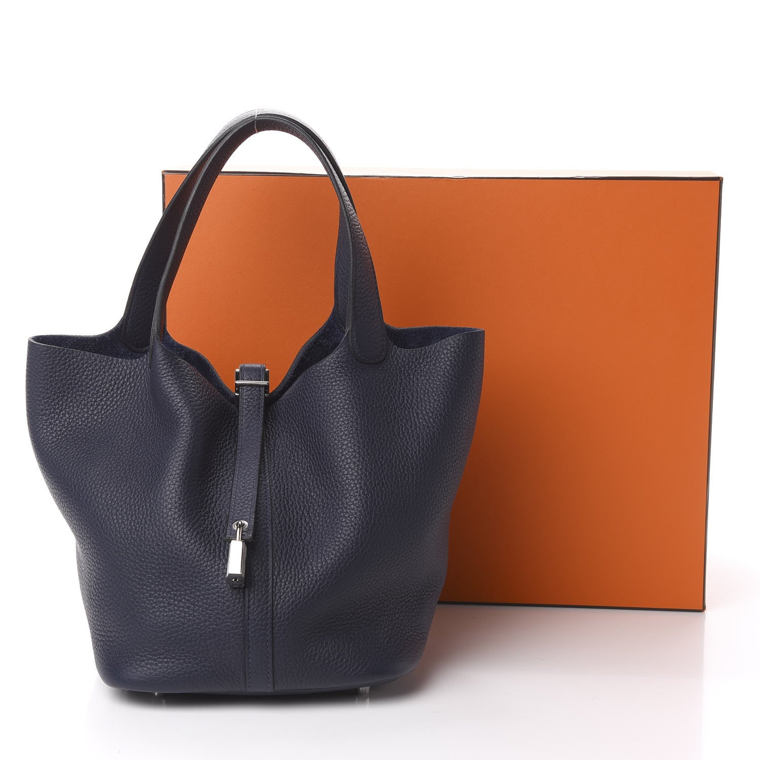 Hermes Taurillon Clemence Picotin Lock 22 MM Bleu Nuit 11 of 11