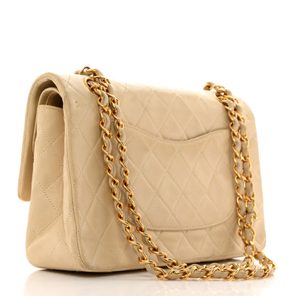 Chanel Lambskin Quilted Medium Double Flap Beige 2 of 14