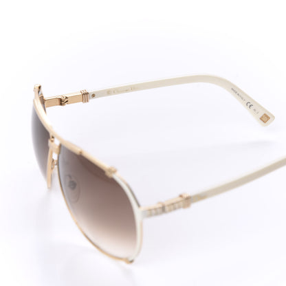 Christian Dior Chicago 2 Aviator Sunglasses White 5 of 7