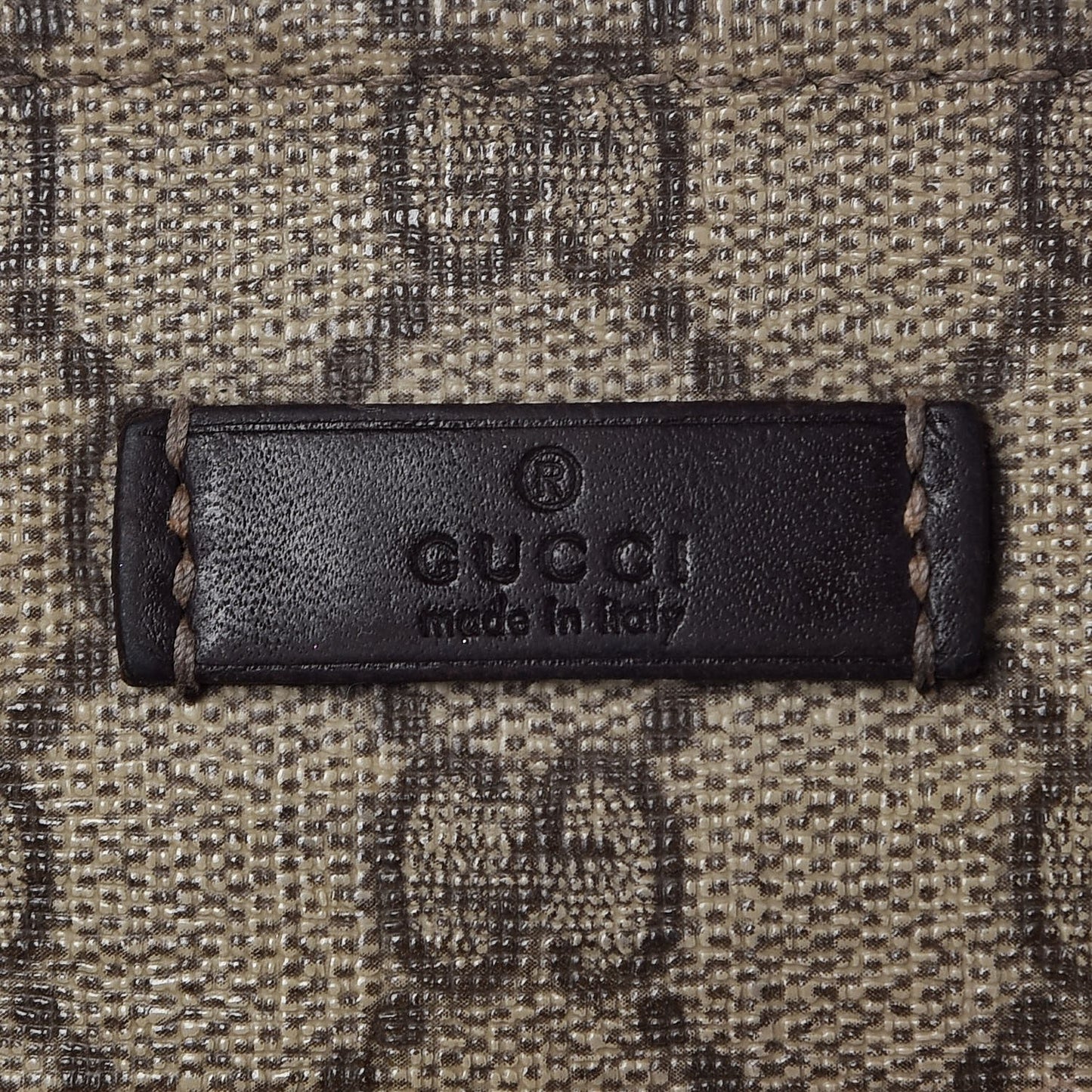 GG Supreme Monogram Small Flat Messenger Bag Dark Brown