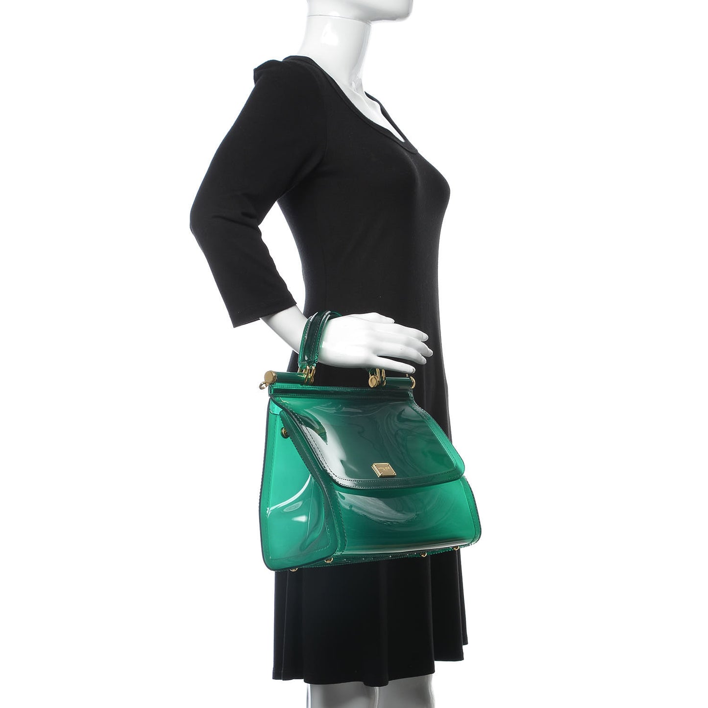 PVC Medium Miss Sicily Satchel Verde