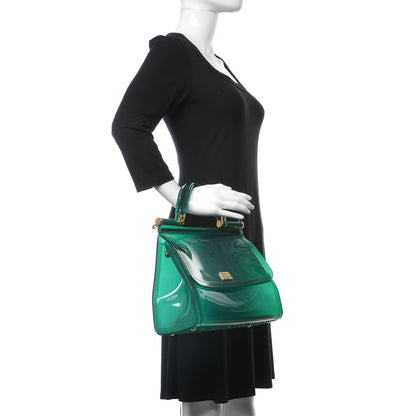 Dolce & Gabbana PVC Medium Miss Sicily Satchel Verde 2 of 7