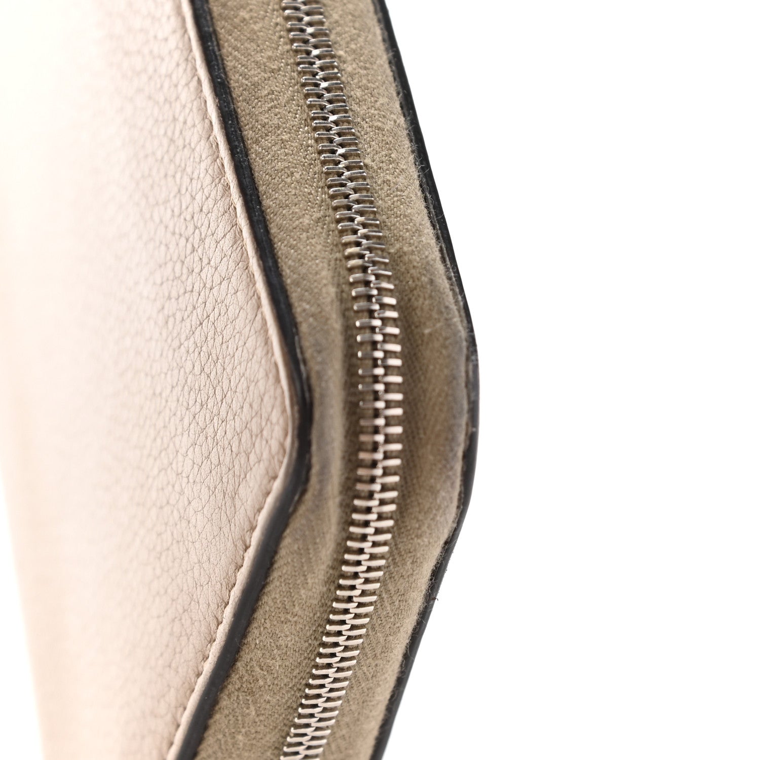 Celine Grained Calfskin Large Zip Around Multifunction Wallet Dune 15 of 15