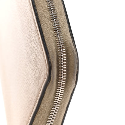 Celine Grained Calfskin Large Zip Around Multifunction Wallet Dune 15 of 15