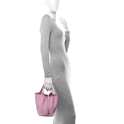 Hermes Taurillon Clemence Picotin Lock 18 PM Mauve Sylvestre 2 of 11